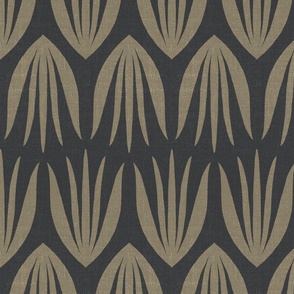 Abstract Grasses - Black and Tan Lg.