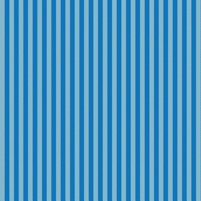 vertical ticking stripes in white on vibrant blue | small