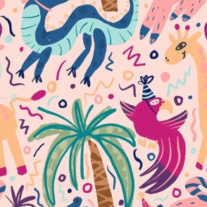 Jungle Party Animals Pattern