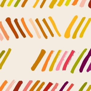  Big Scale Playful Hand-Drawn Rainbow Brush Strokes