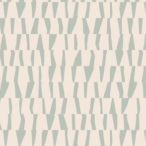 Abstract Graphic Zebra Animal Skin Stripes - Cream on Sage