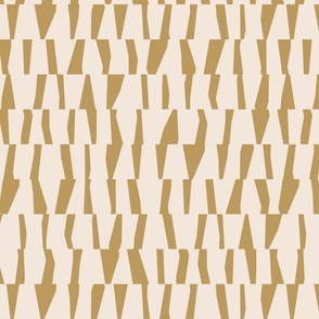 Abstract Graphic Zebra Animal Skin Stripes - Cream on Gold