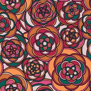 Enchanting Bloom Symphony: Vibrant Floral Pattern in Exquisite Color Palette - Artistic Home Decor & Fashion Statement 1