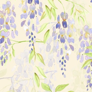 wisteria- watercolor hand painted-big scale-2024
