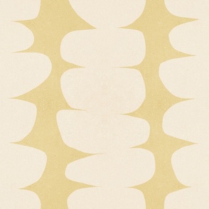 (M) Warm Minimal Abstract Zen Pebbles 1. Light Mimosa Yellow