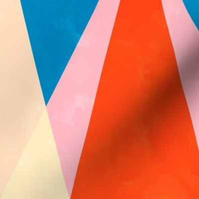 Bauhaus Geometric Shapes in Vivid Party Colors Large