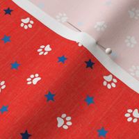 pawtriotic pet – 4th of july dog bandana fabric vibrant red | tiny