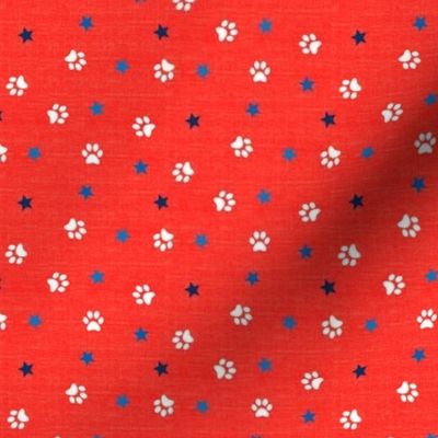 pawtriotic pet – 4th of july dog bandana fabric vibrant red | tiny