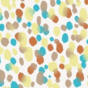 (M) colorful watercolor dots aqua lime