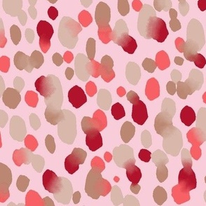 (M) colorful watercolor dots red pink