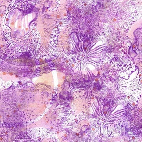 Granny Chic Textile Textures - Blush Pink/Purple/Mauve - 30 inch