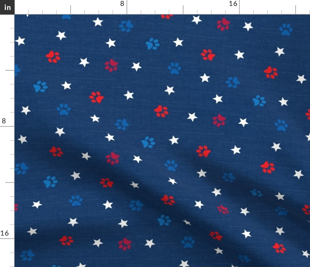 pawtriotic dog – fourth of july dog fabric | small