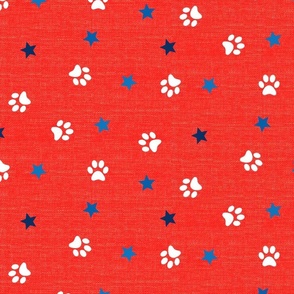 pawtriotic dog – fourth of july dog fabric | medium
