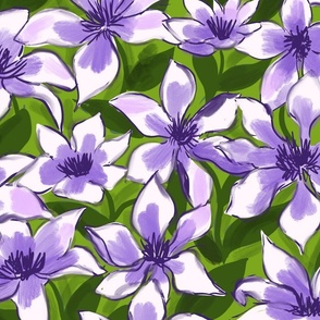 Clematis wallpaper scale