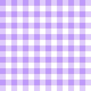 Gingham lavender half inch vichy checks, plaid, traditional, cottagecore, country, white