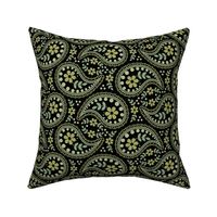 (LG) Paisley Sage Green and Black