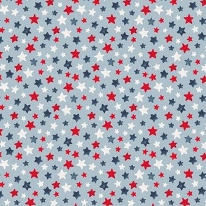 Light Blue Patriotic Stars Independence Day Red White 