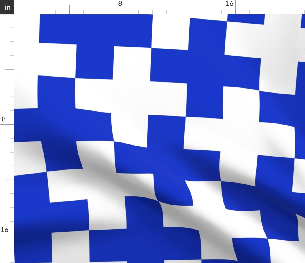  Counterchanged Crosses in Blue and White