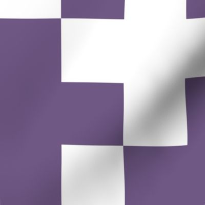 Counterchanged Crosses in Grayed Purple and White