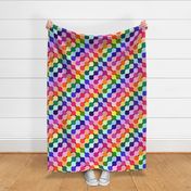 Rainbow Party Double Wavy Warped Optical Illusion Medium Scale