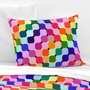 Rainbow Party Double Wavy Warped Optical Illusion Medium Scale