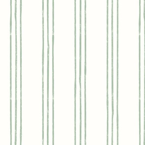 (Jumbo scale) Triple Stripes - sage/cream - LAD24