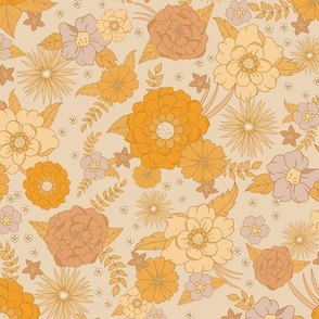 Vintage Desert Floral in Beige//20"