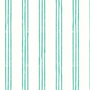 Triple Stripes - green/cream - LAD24