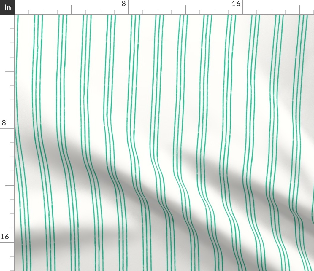 Triple Stripes - green/cream - LAD24