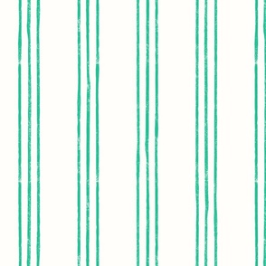 (jumbo scale) Triple Stripes - green/cream - LAD24
