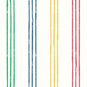 (jumbo scale) Triple Stripes - multi - LAD24