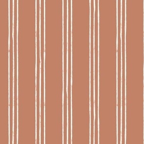 Triple Stripes - terracotta - LAD24
