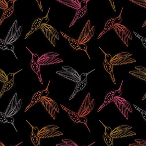 Vibrant Hummingbird Pattern