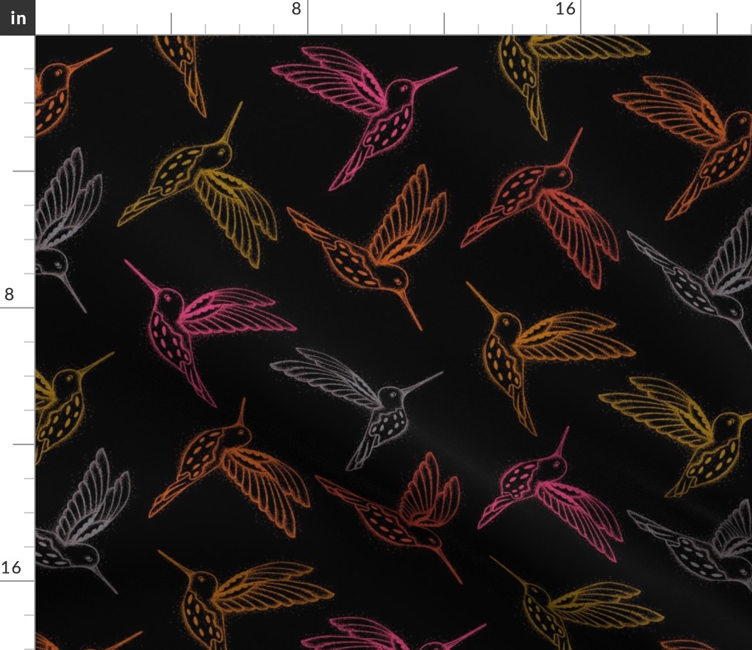 Vibrant Hummingbird Pattern