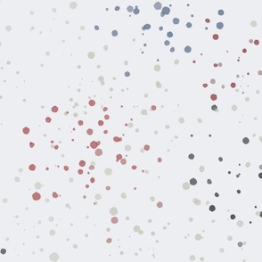 July Speckle Dots Red White Blue (Large Scale)