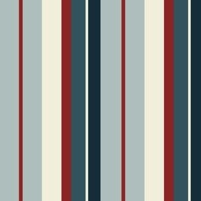 July Stripes Red White and Blue (Small Scale)