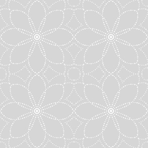 dot mandala light charcoal grey 6 six inch block white dots on pale gray for wallpaper accessories and home decor