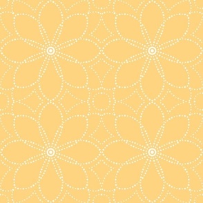 dot mandala sunflower sunshine yellow 6 six inch block white dots on yellow for wallpaper accessories and home decor