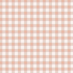 Micro Blush Gingham Check with Cream and Beige Neutral Gingham