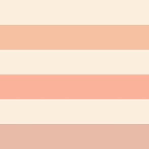 Jumbo | Boho Stripe with Pink, Blush, Cream, Coral, Peach