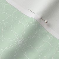 dot mandala light sea foam celadon 3 three inch block white dots on mint green for wallpaper accessories and home decor
