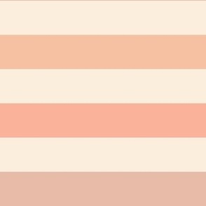 Medium | Boho Stripe with Pink, Blush, Cream, Coral, Peach