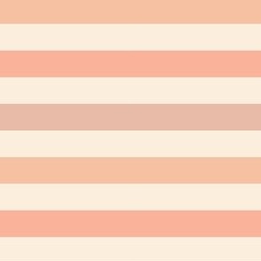 Small | Boho Stripe with Pink, Blush, Cream, Coral, Peach