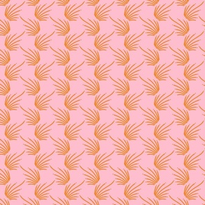 Pink and orange motif vertical pattern design 