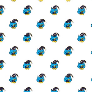 Sleepy Blue Owl Pattern