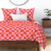  Psychedelic Checkerboard in Pink + Orange