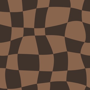  Psychedelic Checkerboard in Brown Tonal