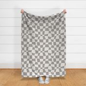 Psychedelic Checkerboard in Gray Tonal