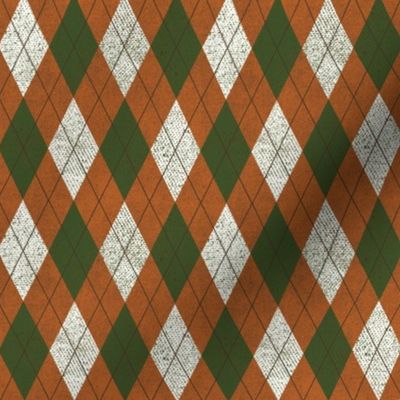 Small Argyle Christmas Sweater, Burnt Orange