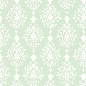 Royal Victorian in Pastel Green Reversed - Medium Print